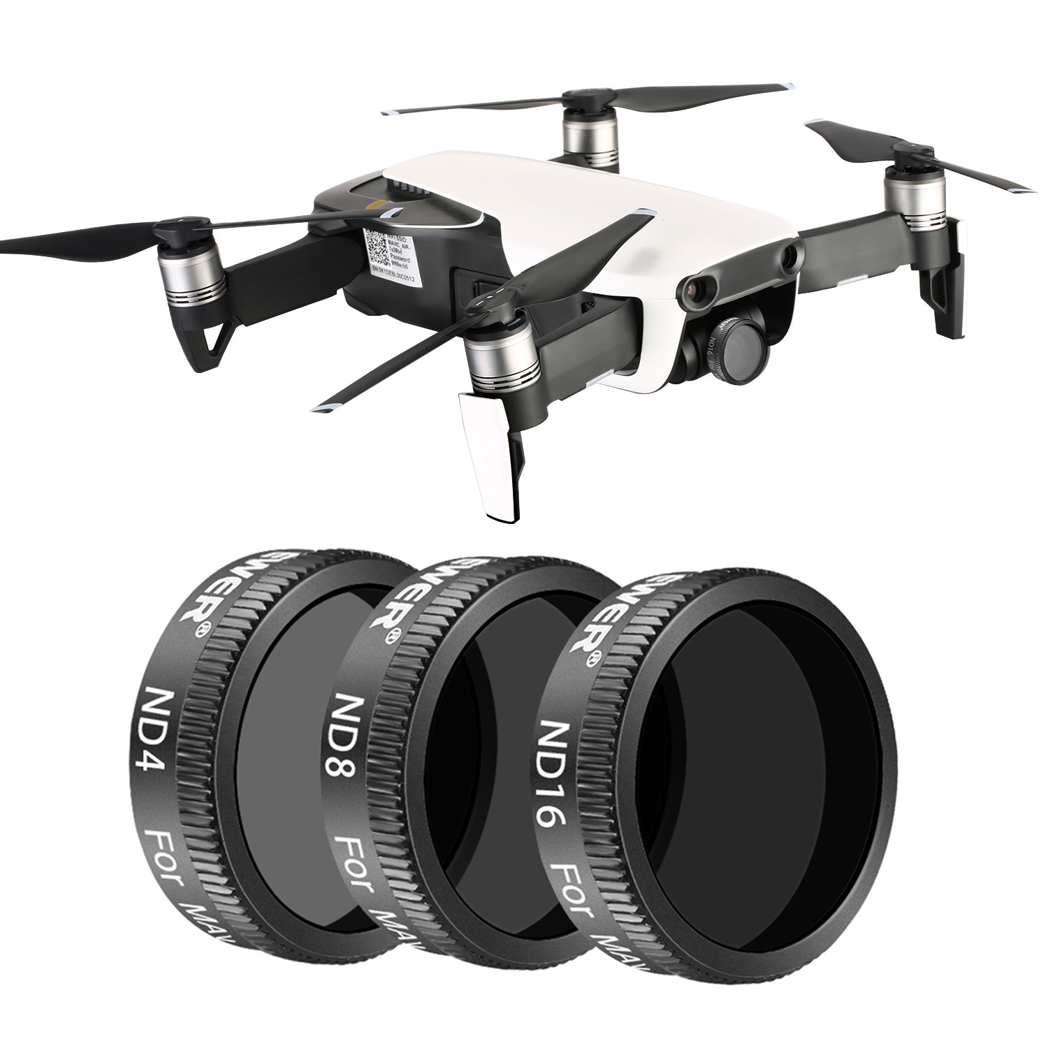 纽尔nd4/nd8/nd16减光镜中灰密度镜滤镜适用大疆御dji mavic air