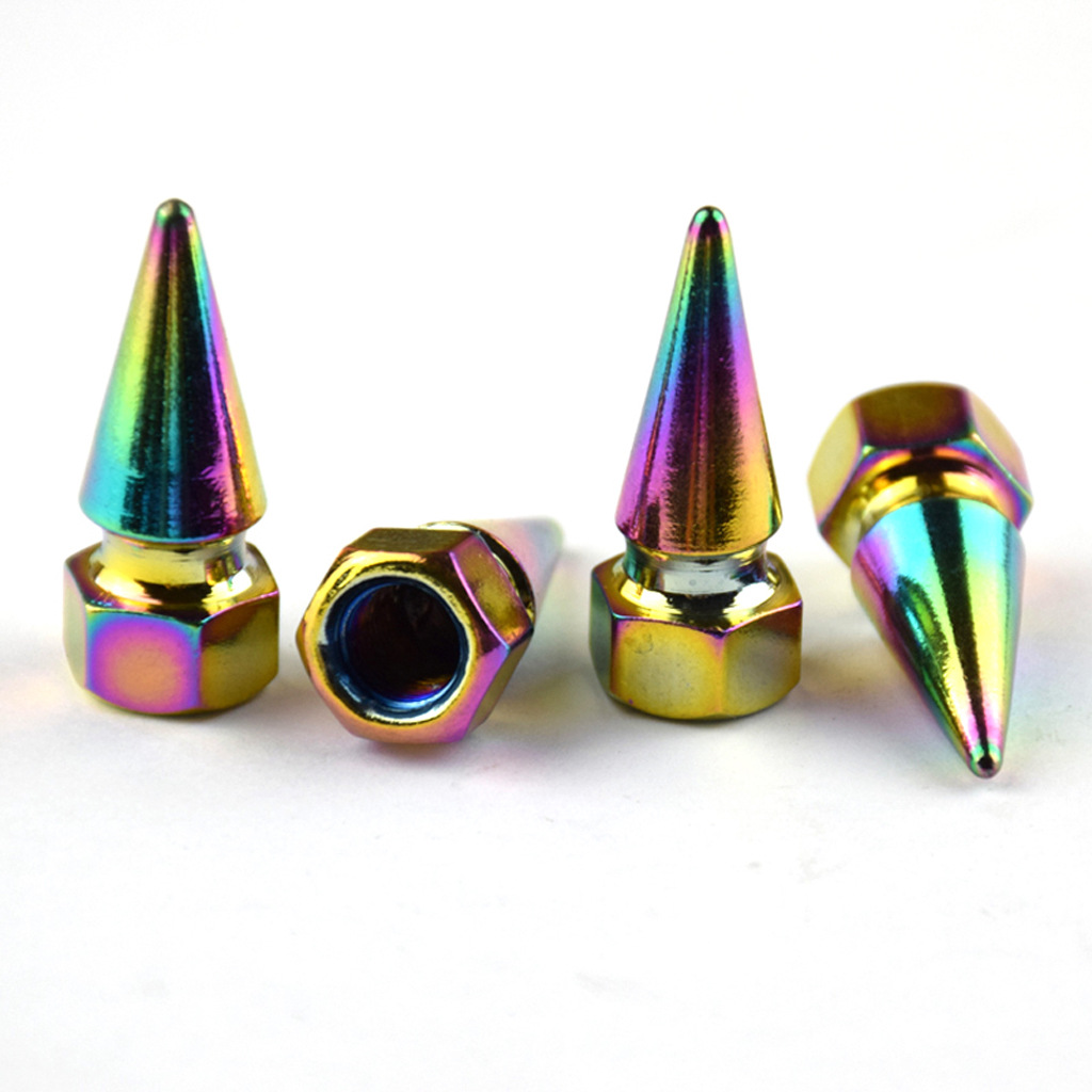 现货 汽车摩托车美嘴 幻彩铝合金气门嘴帽美式自行车气门盖