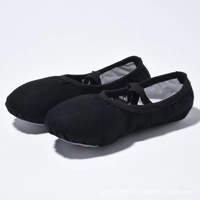 Factory Wholesale Children's Dance Shoes Female Soft Bottom Dancing Shoes Ballet Shoes Elastic Mouth No-Tie Dancing Shoes