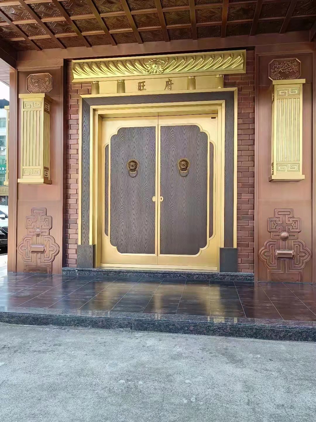 0成交10扇相似2022新款别墅大门铜门双开门仿古农村家用