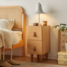 夹缝柜卧室超窄现代简约小型家用床边柜简易实木床头柜储物柜收纳