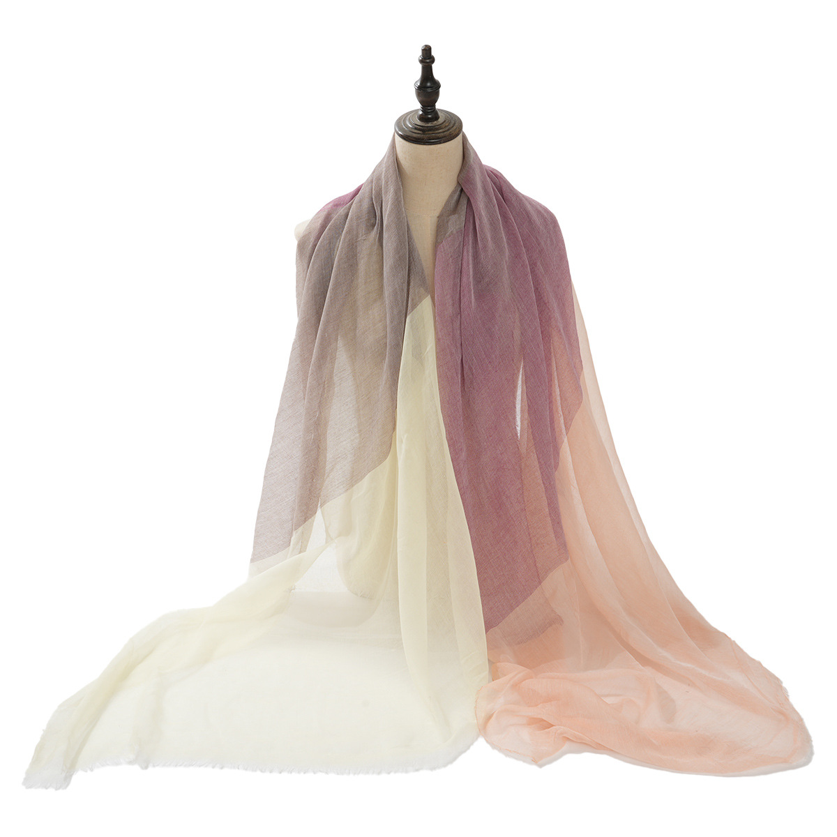 One Piece Dropshipping Best Seller in Europe and America New Spring and Summer Leisure Style Chiffon Gradient Color Scarf Fashion All-Matching Long Shawl