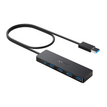 安克USB3.0分线器HUB扩展坞集线器一拖四多接口转换器延长线A7516