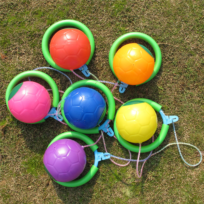 闪光跳跳球儿童玩具弹力蹦蹦球成人旋转跳环圈健身运动单脚甩腿球