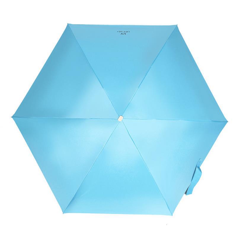 Umbrella Wholesale Five-Fold Umbrella Vinyl Sun Protective Sunshade Umbrella Portable Compact Sunny Umbrella Super Light Mini Pocket Umbrella
