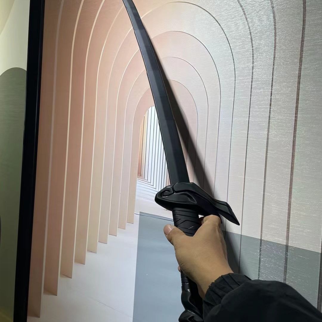 3d打印渐变亚索伸缩剑创意炫彩可伸缩模型玩具亚索剑cosplay道具