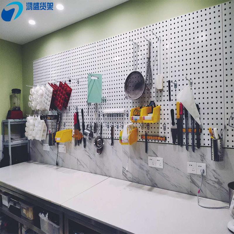 仓储货架烘焙工具挂板墙架收纳洞洞板烘焙工具墙壁挂置物架展示架