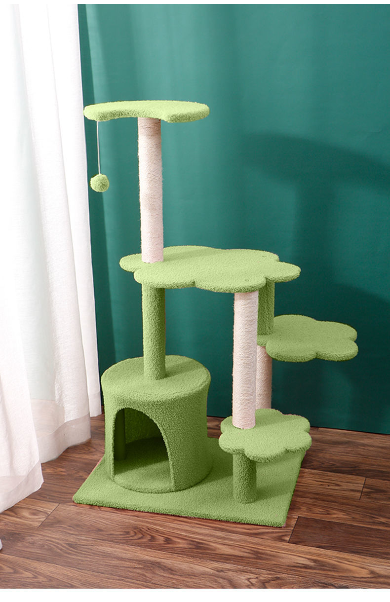 猫爬架猫窝四季通用猫窝窝抓柱猫别墅磨爪猫爬架猫窝一体宠物用品