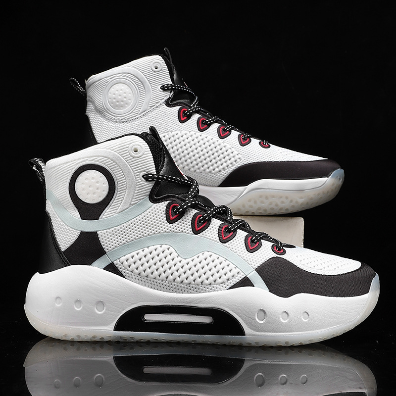 秋冬新款高帮篮球鞋实战水泥地运动鞋男青年比赛球鞋md橡胶底代发