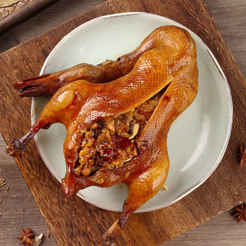 上海八宝鸭800g特产真空熟食小吃卤菜卤味酱板鸭卤鸭烤鸭即食包邮