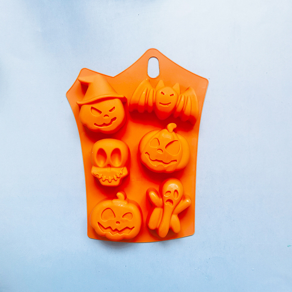 6-Piece Halloween Bat 540 Chocolate Cookie Cutter Cake Mold Ice Cream Candy Silicone Mold