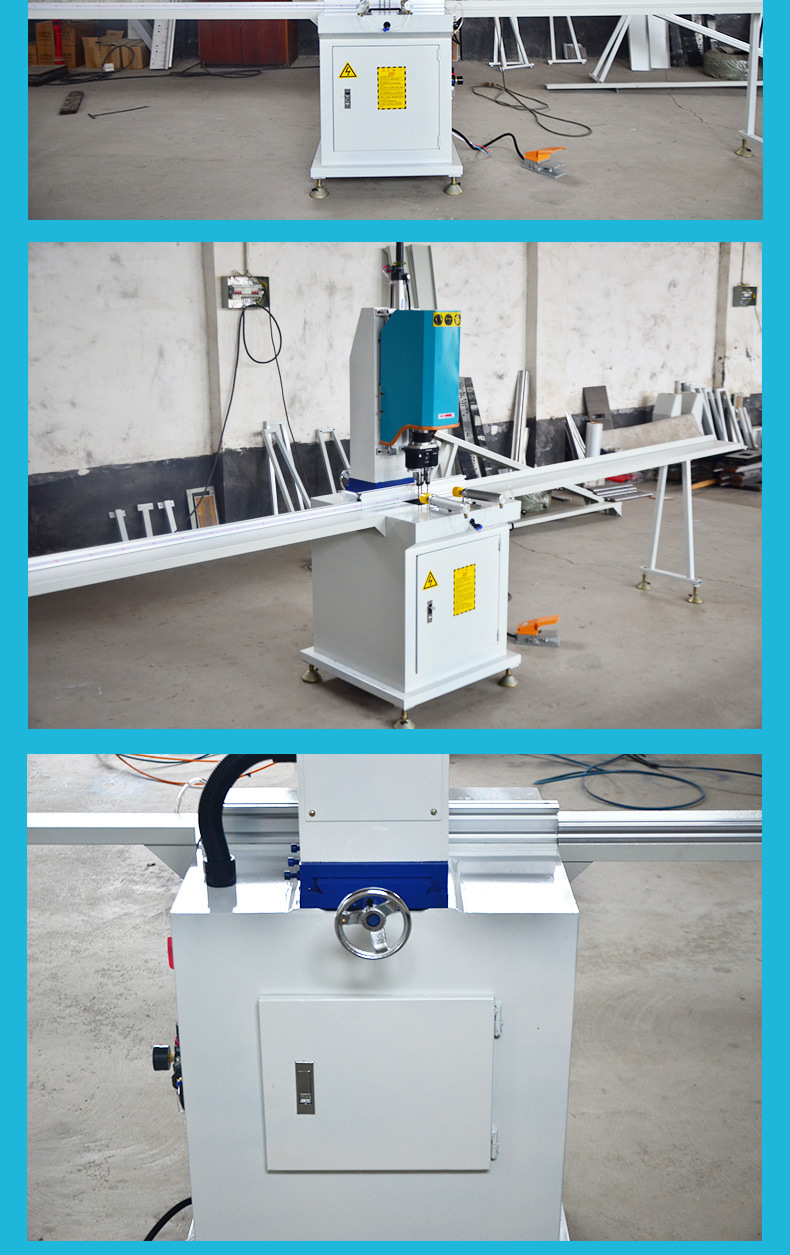 全自动铝合金门窗加工设备百叶窗单头中梃一体钻孔机铝型材钻机床-阿