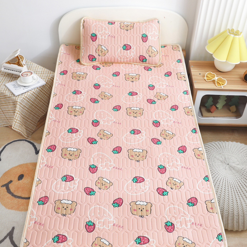 Baby Latex Summer Sleeping Mat Kindergarten Mat Children Soft Seat Baby Bed Thin Chest Pad Newborn Baby Summer Mat Two-Piece Set