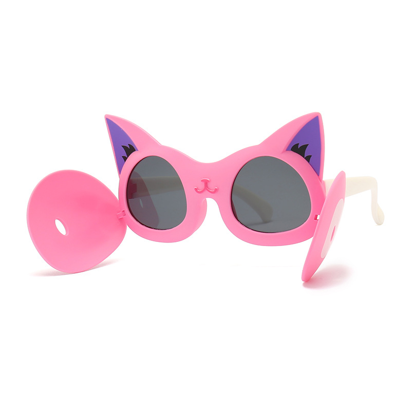 New Kids Sunglasses Manufacturers Cartoon Silicone Reflective Lenses Wholesale Sunglasses Baby Big Frame Summer Kids Glasses