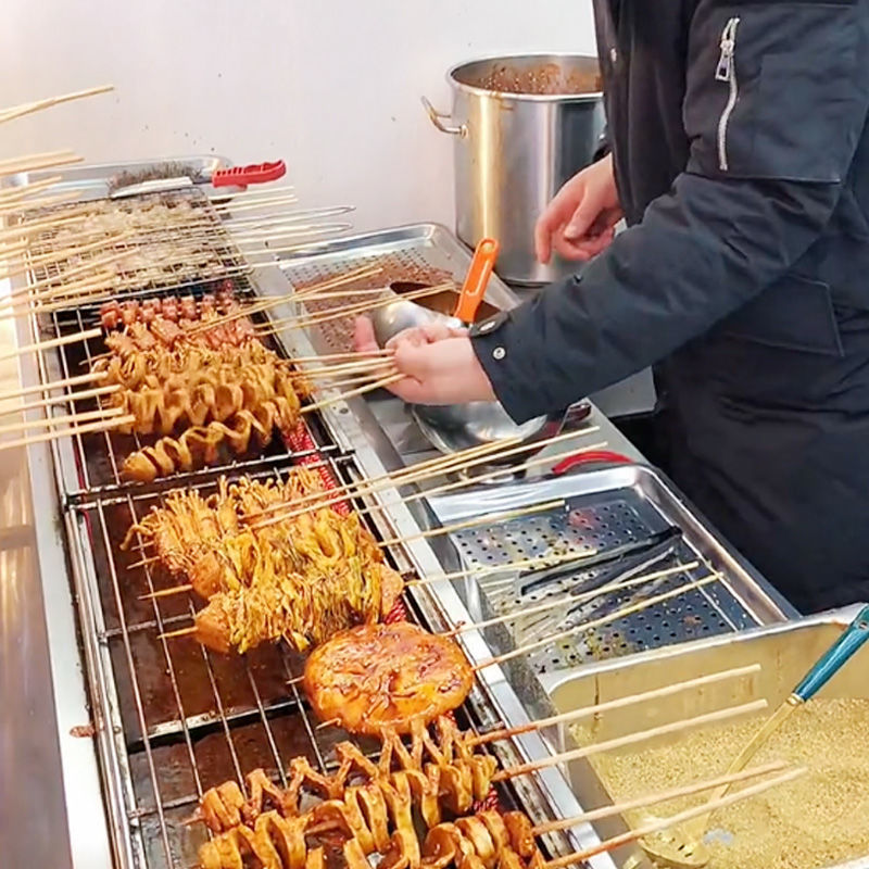 燃气烧烤炉商用无烟煤气液化气烤炉烤面筋摆摊户外烧烤架