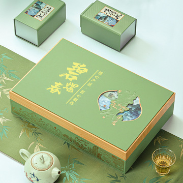 新款高档绿茶碧螺春恩施玉露龙井茶包装铁罐半斤装礼盒装空盒批发