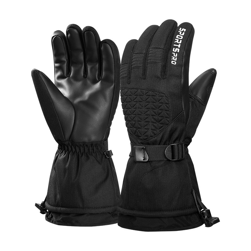 Autumn and Winter Professional Ski Gloves Outdoor Travel Sports Waterproof 3M Fleece-lined Thicken and Lengthen Warm Gloves Sk36