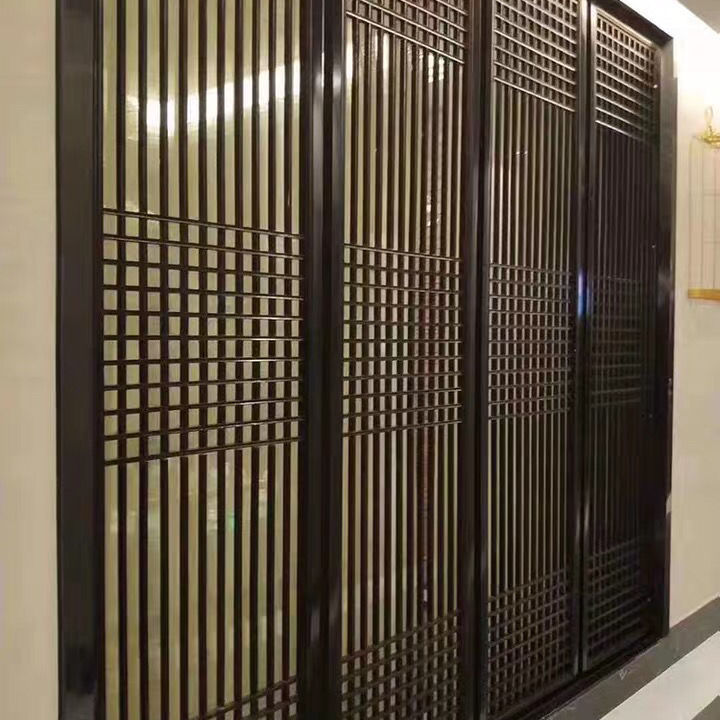 东阳木雕实木花格镂空中式仿古门窗玄关隔断屏风电视背景墙木格