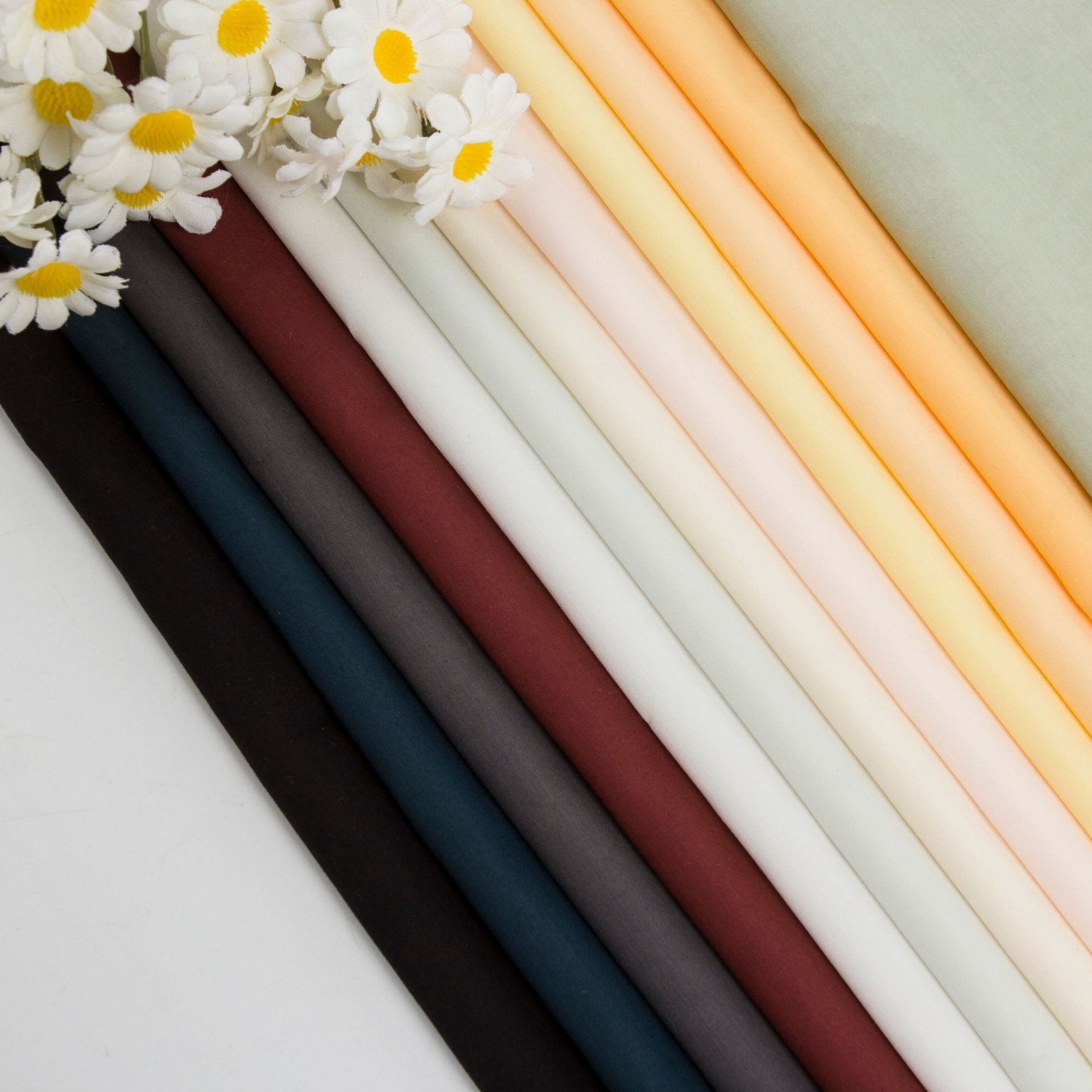 弹力天丝面料纯色莱赛尔纤维莱卡高弹丝春夏女装裙裤衬衫布料现货