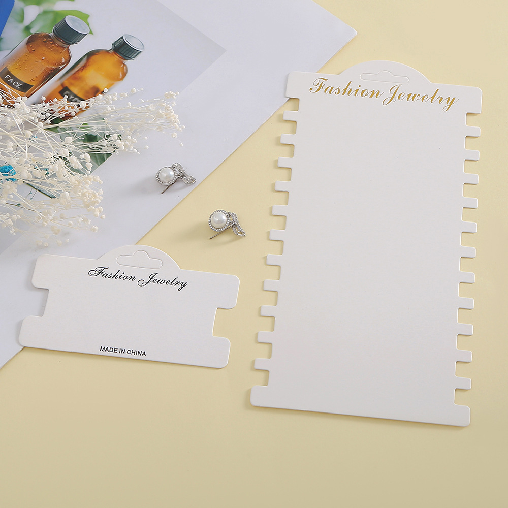 单个12条手链卡项链卡片对折卡高档饰品包装卡头发圈头绳卡纸批发