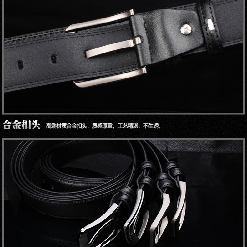 Men's Leather Belt Wholesale High-End Leather Pin Buckle Leather Belt Men's Cowhide Casual Men's Belt Men's Factory Direct Sales