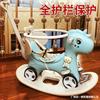 Trojan horse children Rocking Horse Rocking Horse baby baby Toys 1-3 Birthday gifts Plastic Dual use thickening Large 2