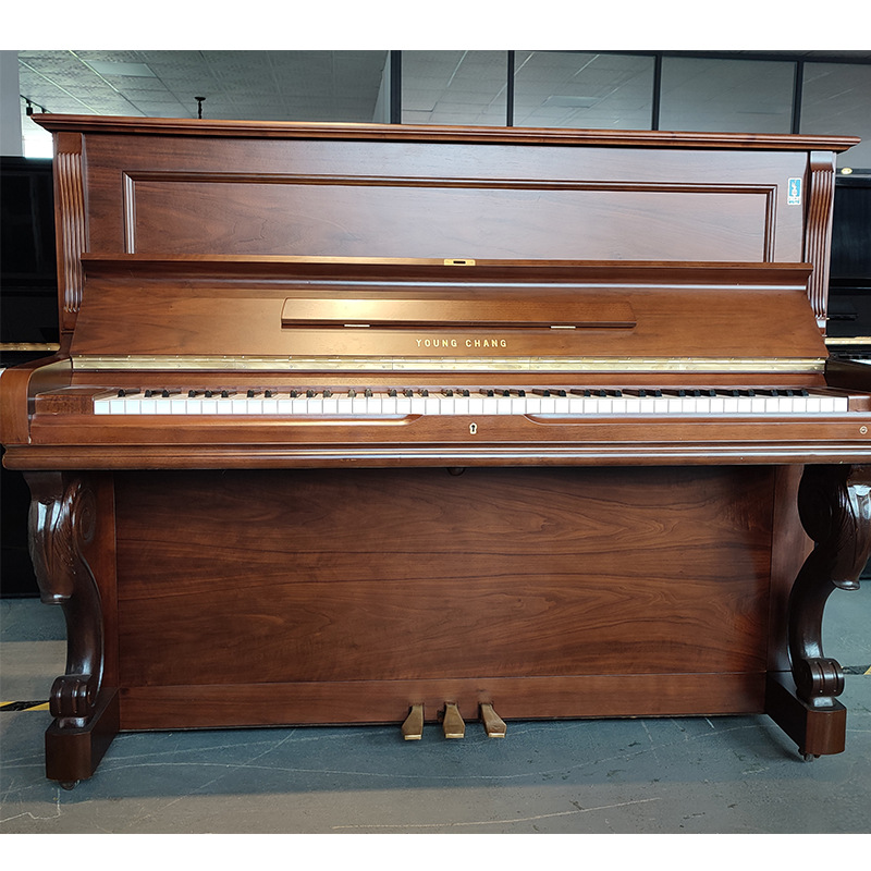 韩国品牌英昌u1f木色钢琴立式家用考级广州钢琴批发艺术中心用琴