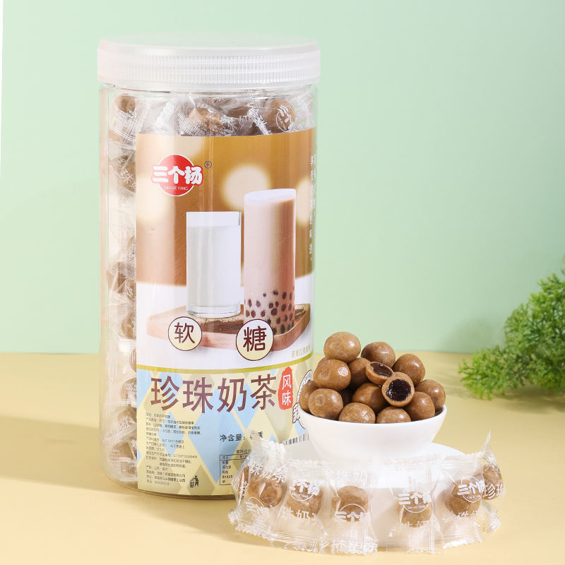 珍珠奶茶糖夹心软糖椰子糖网红日本风味礼品袋装休闲便携包装80克