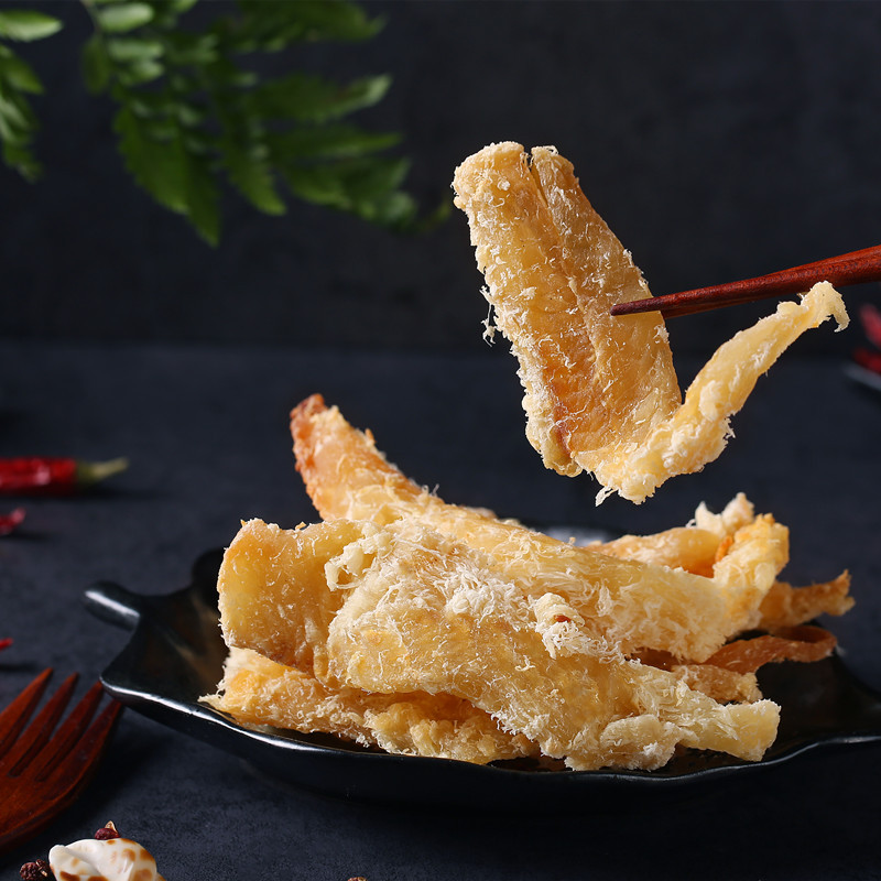 500g高品质鳕鱼肉基本无刺款海味即食高端海鲜零食小吃鱼干鳕鱼片