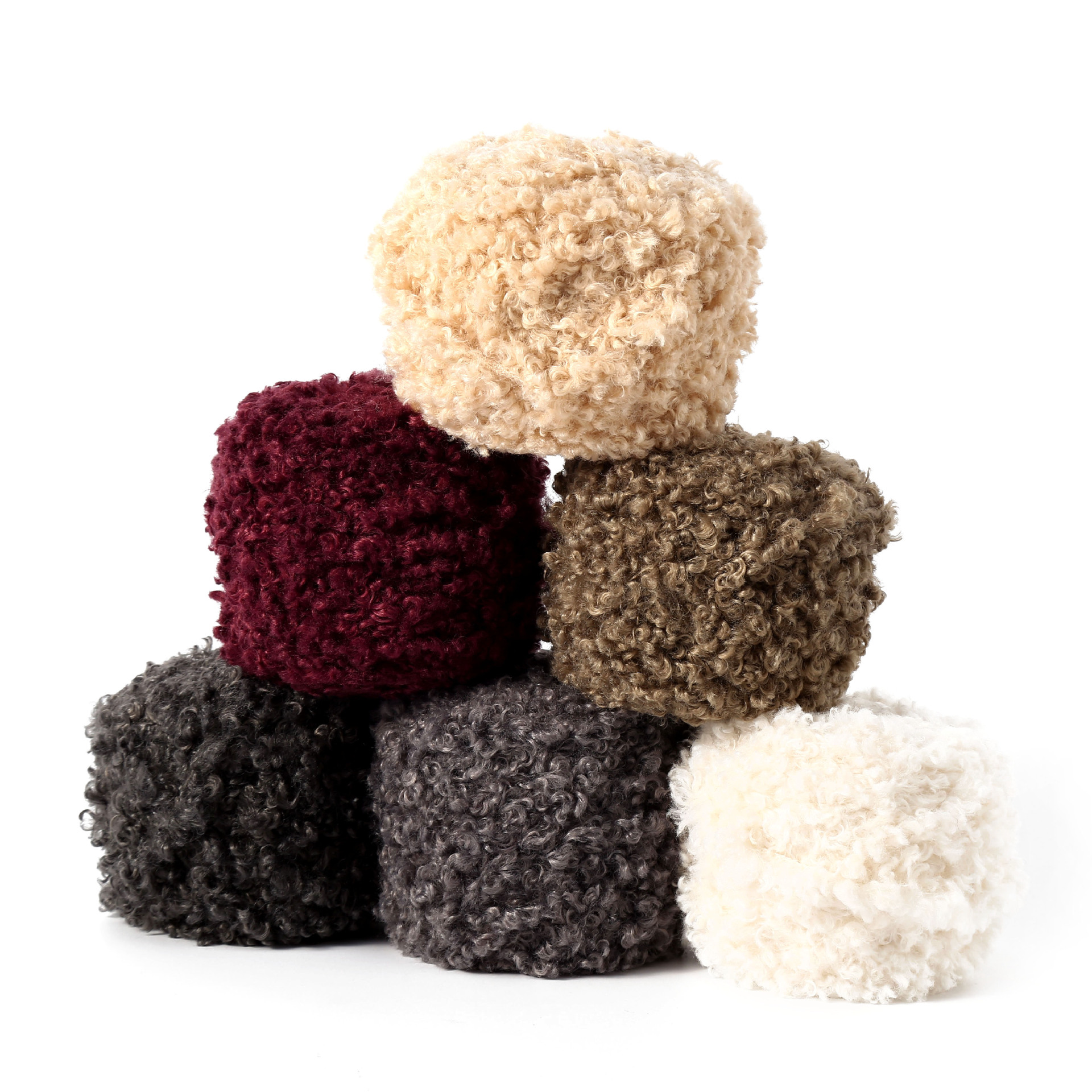 羊卷毛毛线花式纱玩偶包包手工编织diy毛线狗毛特种纱羊羔毛毛线