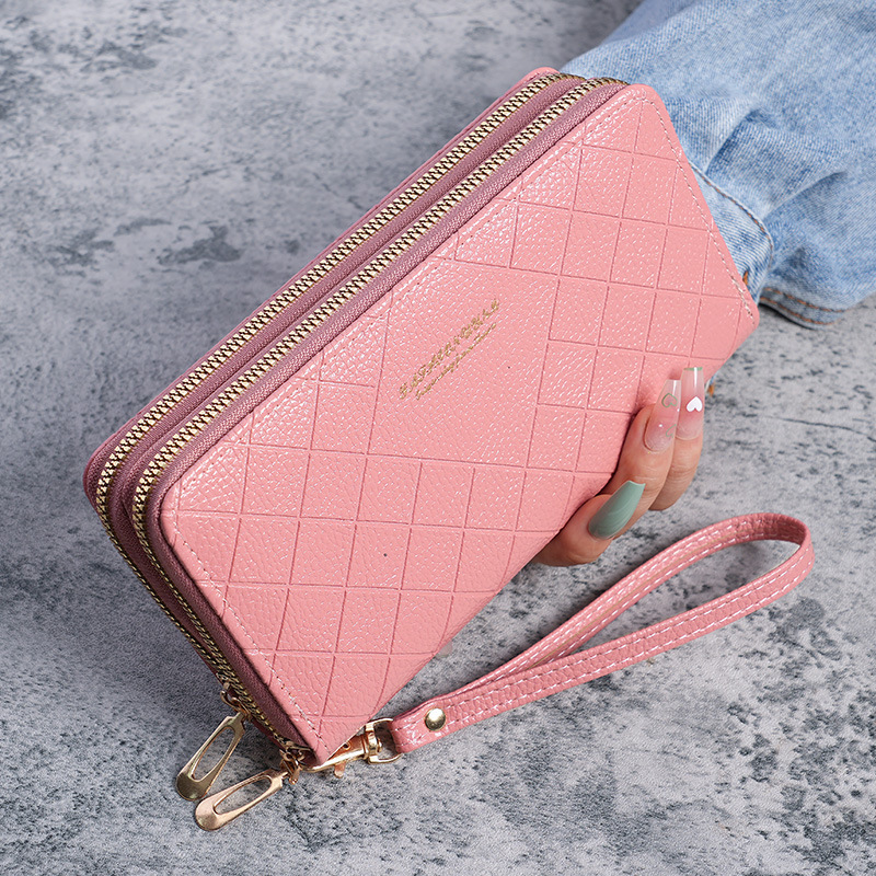 2023 New Large-Capacity Wallet Women's Long Student Clutch Double Zipper Korean Style Ladies Key Mobile Phone Bag