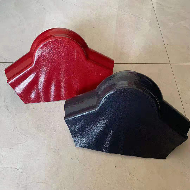合成树脂瓦仿古建筑屋顶正脊瓦大封堵合成树脂瓦正脊瓦堵头仿古瓦