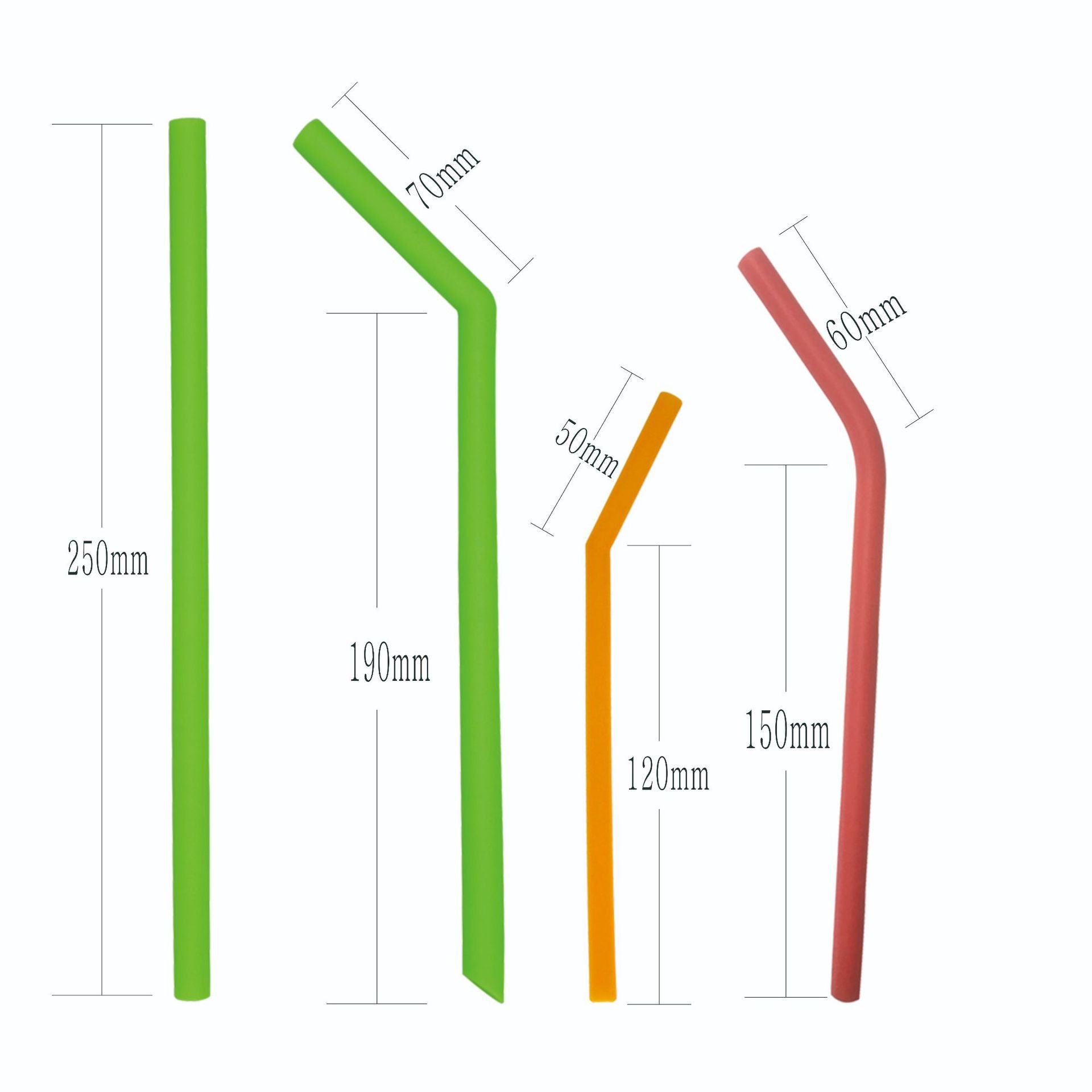 销售彩色硅胶吸管食品级果汁可乐等饮料吸管硅胶弯管环保硅胶管