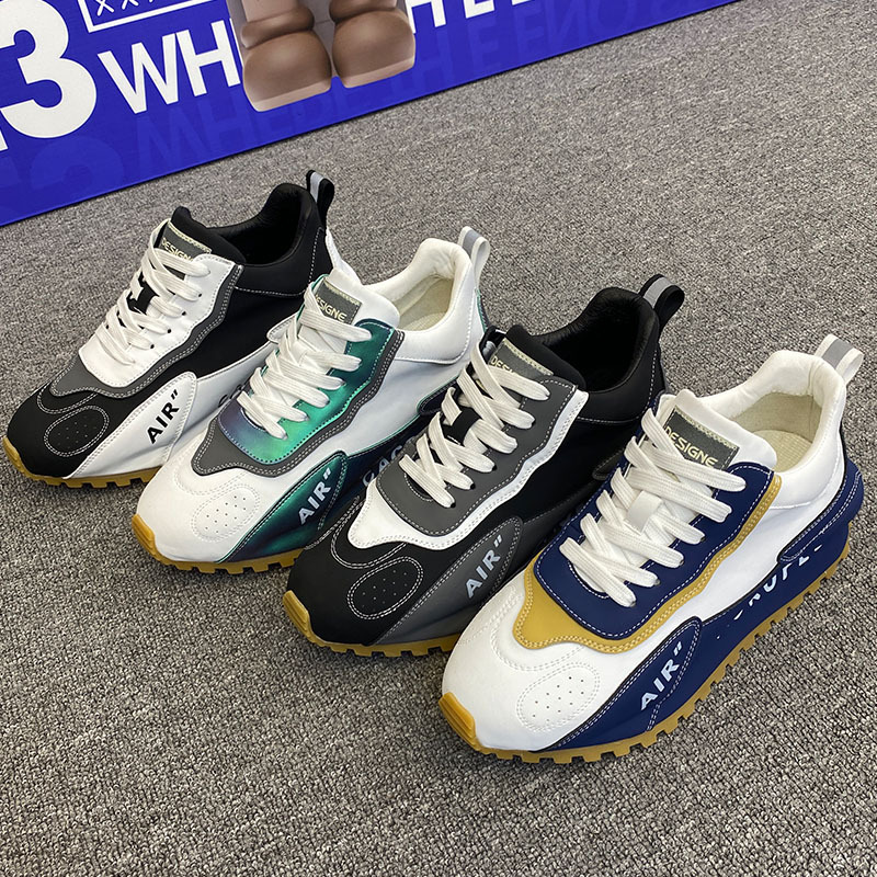 潮牌网红男鞋秋冬新款厚底增高老爹鞋青年学生运动休闲鞋时尚百搭