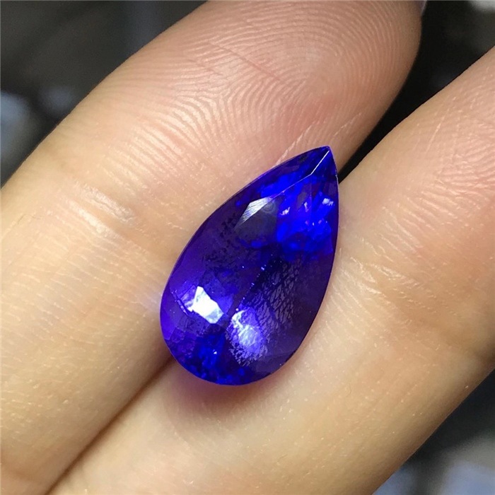 天然坦桑石水滴形大颗粒可镶嵌佩戴送好友首饰-阿里巴巴