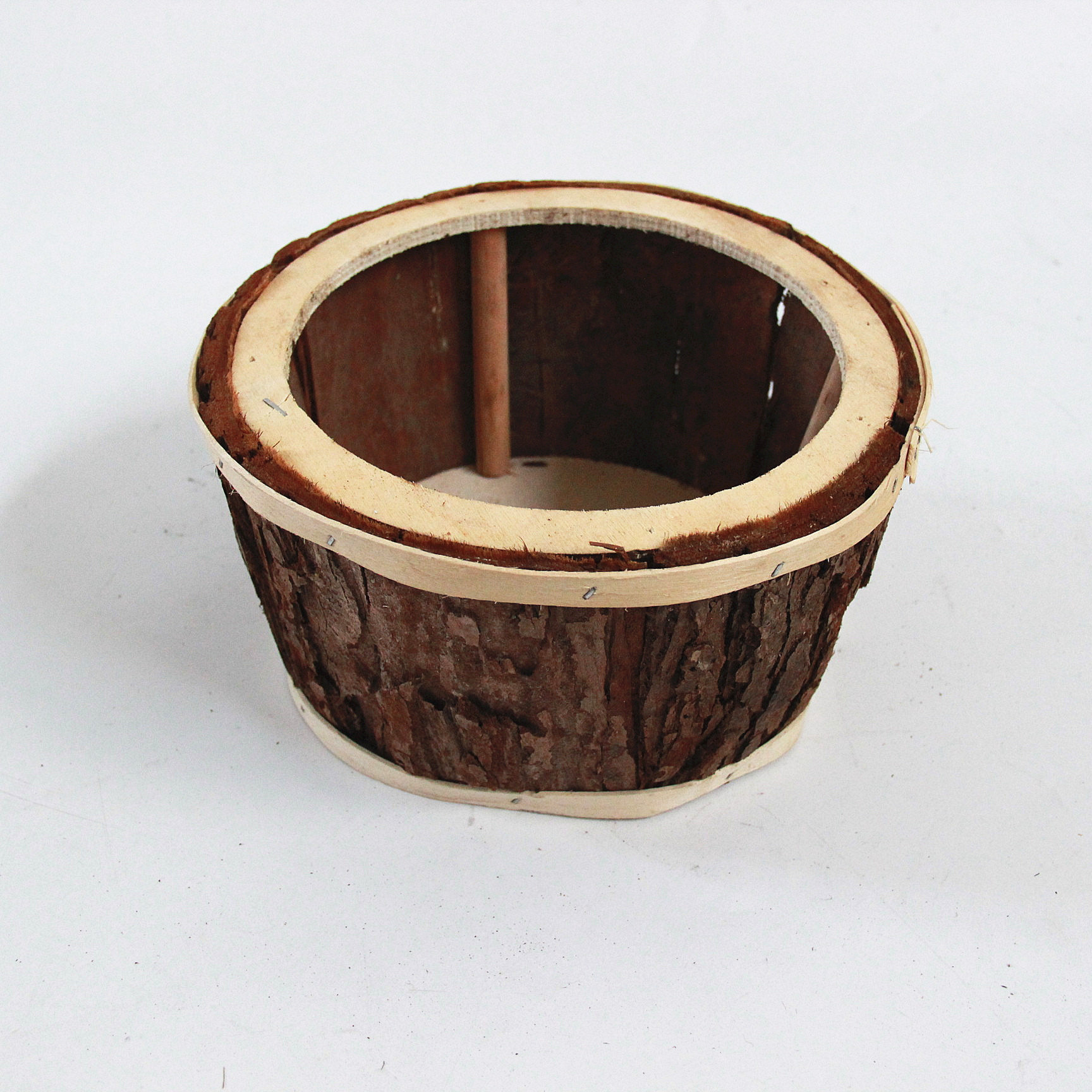 筠锦复古木质花盆家居书房桌面装饰创意枯木桩多肉盆景圆形花盆