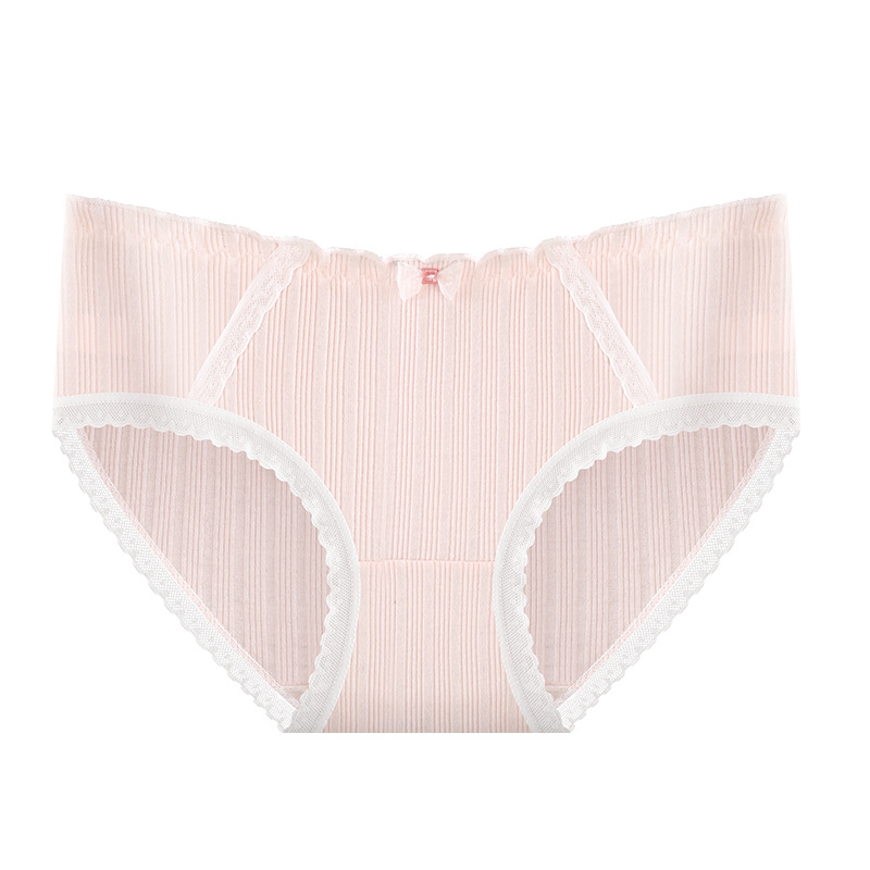 Women's Underwear Pure Cotton Breathable Comfortable Mid-Waist Briefs Girl Japanese Cute Lolita Sweet Panties