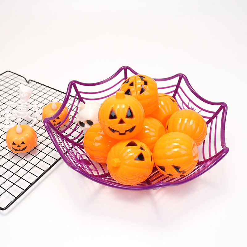 Zilin in Stock Wholesale Halloween Layout Props Plastic Spider Candy Basket Decoration Candy Basin Holy Fruit Bowl