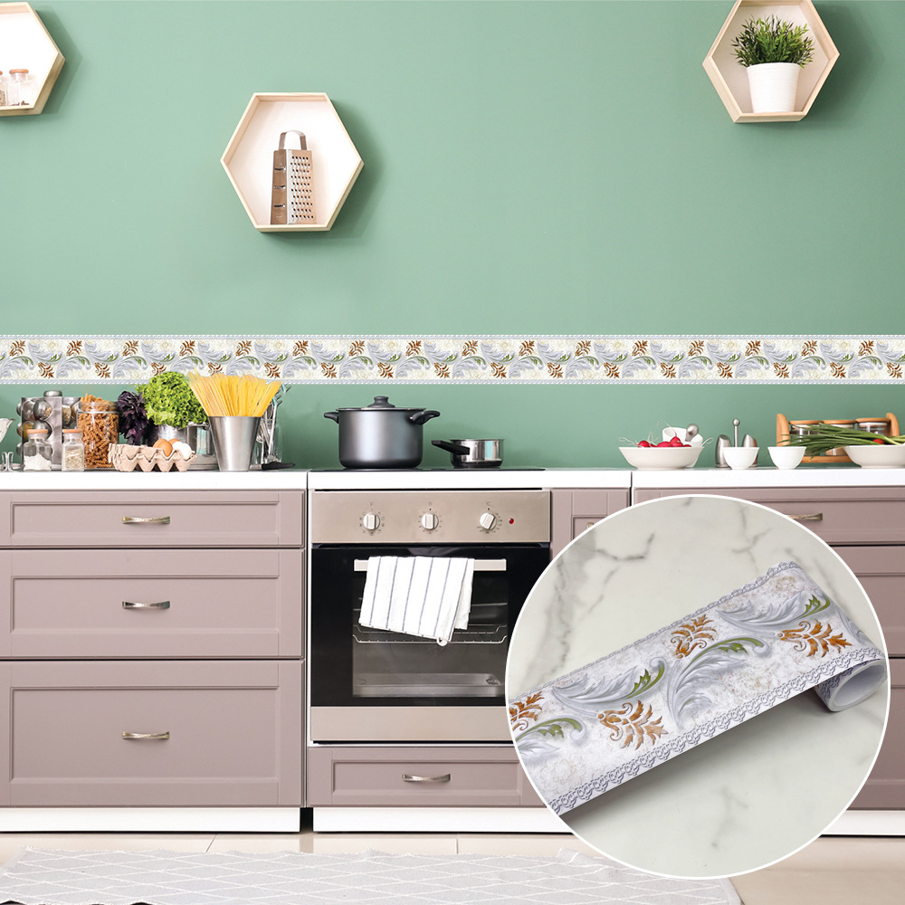 自粘腰线批发装饰条卫生间踢脚线地砖腰线店面墙裙墙围浴室墙贴