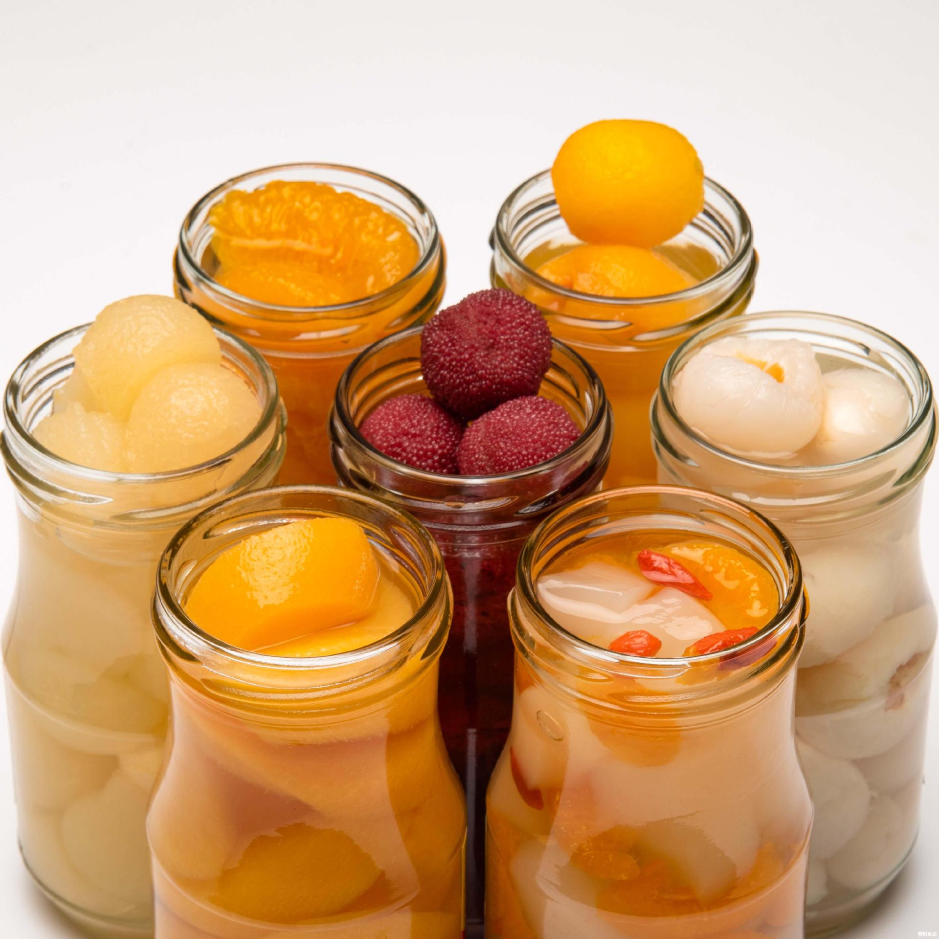 混合装糖水果罐头水黄桃罐头荔枝枇杷橘子什锦杨梅248g整箱玻璃瓶