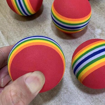 eva发泡海棉彩色球高尔夫练习球 实心海绵球eva弹力球静音微弹力