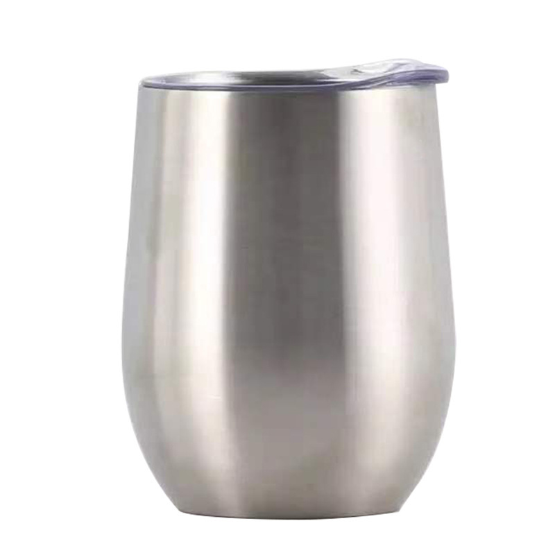 Amazon Stainless Steel Thermos Cup Egg Shell Cup Stainless Steel Red Wine Glass 304 Double Layer Vacuum Insulation Cup