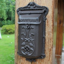 欧式铸铁工艺品复古做旧铸铁信箱邮箱信报箱壁饰壁挂庭院装饰品