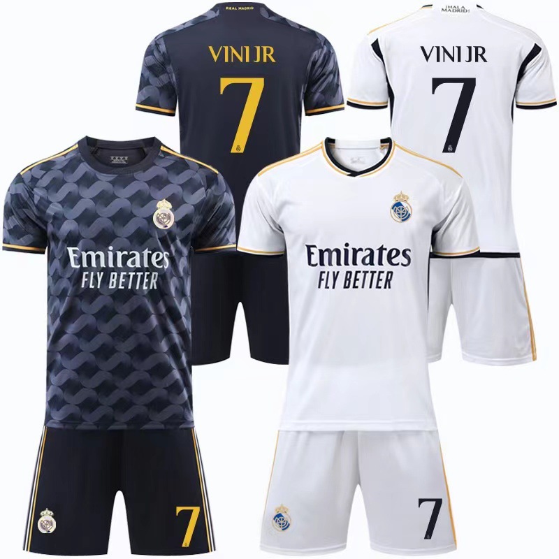 皇马球衣2324主场短袖足球服欧冠10号莫德里奇长袖7号小熊-阿里巴巴