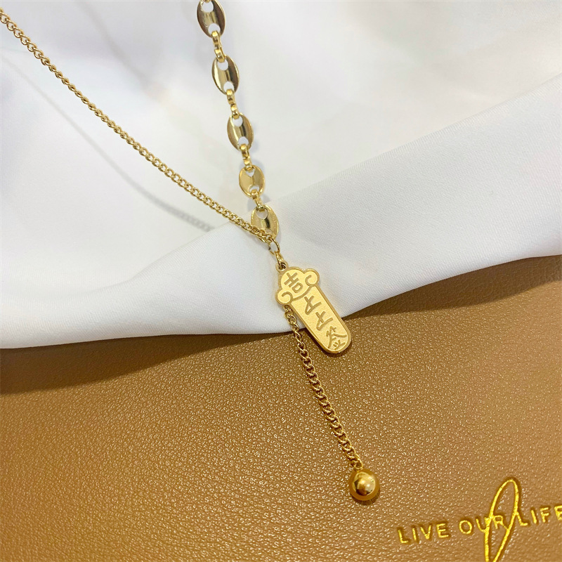 ancient style upper sign pendant auspicious ruyi clavicle chain vietnam sand gold colorfast necklace jewelry female wholesale