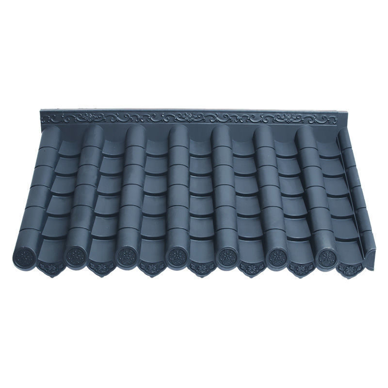 一体仿古瓦片树脂瓦片屋顶加厚仿古屋檐假门头装饰瓦墙头瓦琉璃瓦