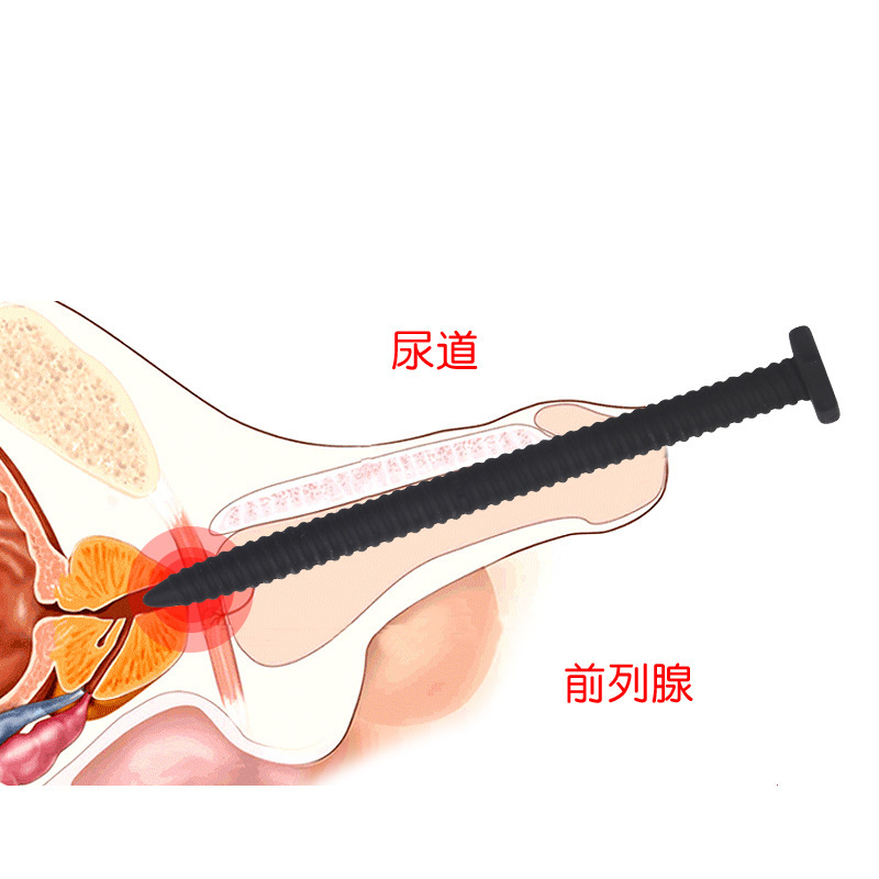 硅胶马眼棒刺激扩张尿道堵sm自慰器男用螺纹钉阴茎插棒另类性情趣