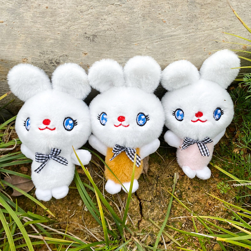 毛绒可爱领结小兔子挂件卡通包包挂饰钥匙扣情侣玩偶公仔厂家批发