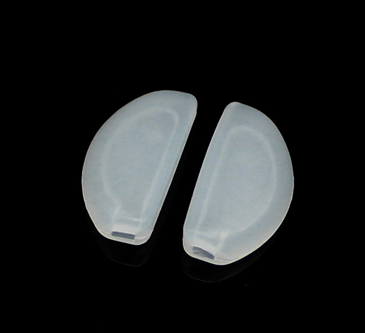 眼镜硅胶鼻托插入式近视眼睛镜架配件半月形鼻垫套式软胶鼻托套