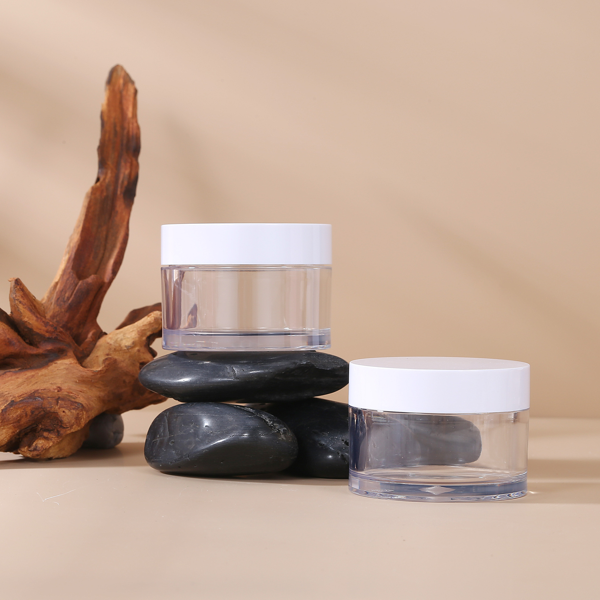 50g膏霜瓶pet塑料空瓶透明50ml霜瓶广口护肤化妆品分装瓶现货批发